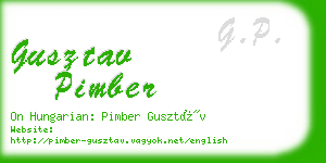 gusztav pimber business card